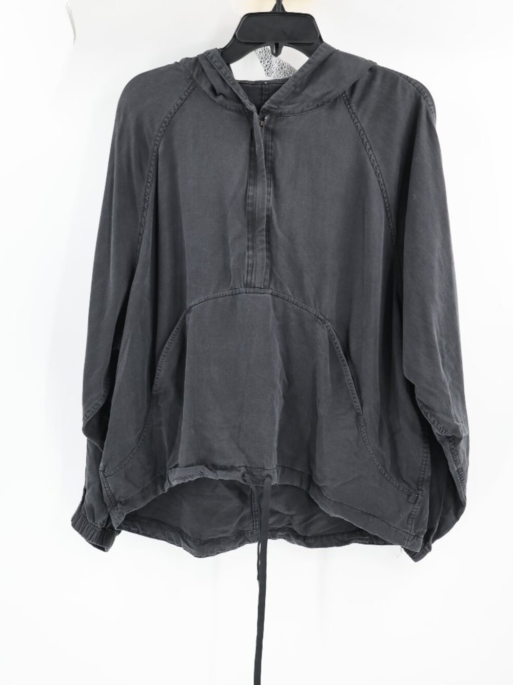 Lululemon Hoodie Women 12 XL City Stroll Tencel Woven Pullover Cinch Hem 1/2 Zip